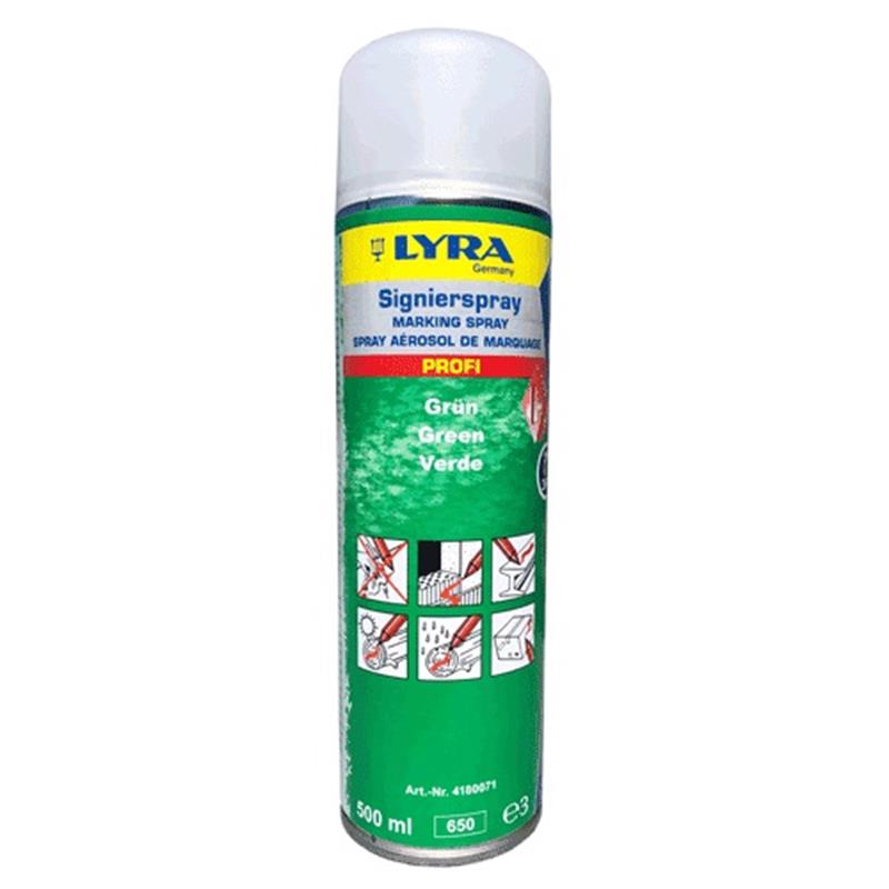 Markeerspray Lyra, fluor groen, bus 500 ml
