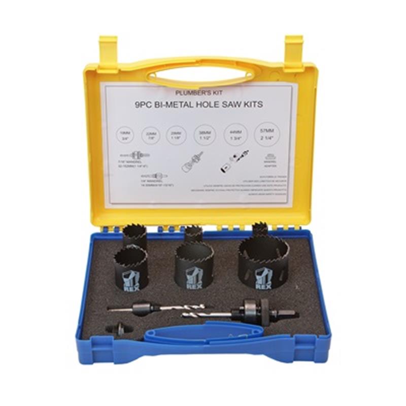 Gatzaagset,9-delig,bi-metaal