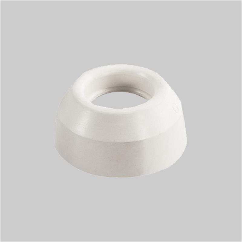 Spoelaansl. rubber  Ø86xØ44 wit