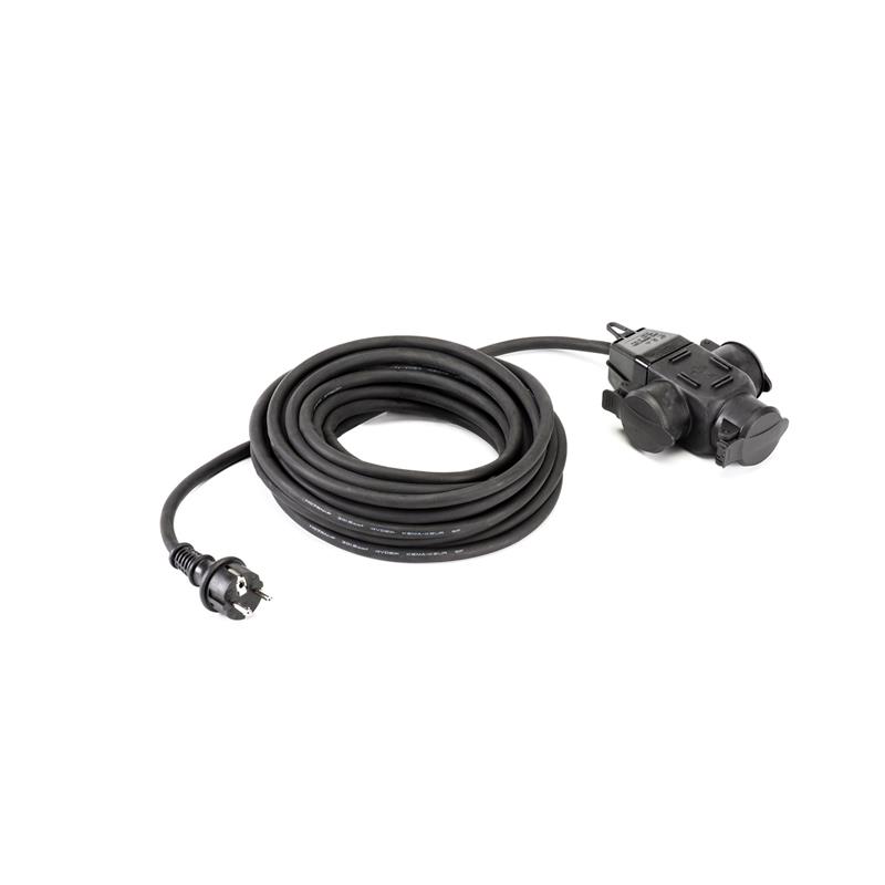 Verlengsnoer 10 mtr met 4-voudig powerbloc
