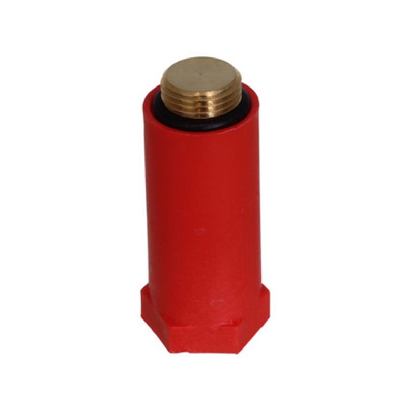 Afpersstop 1/2, messing, ROOD