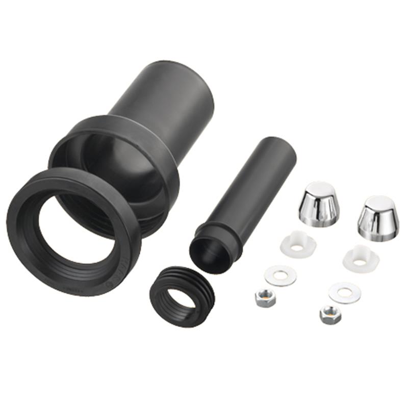 Wandcl.aansl.set L180 DN90/110 kap wit