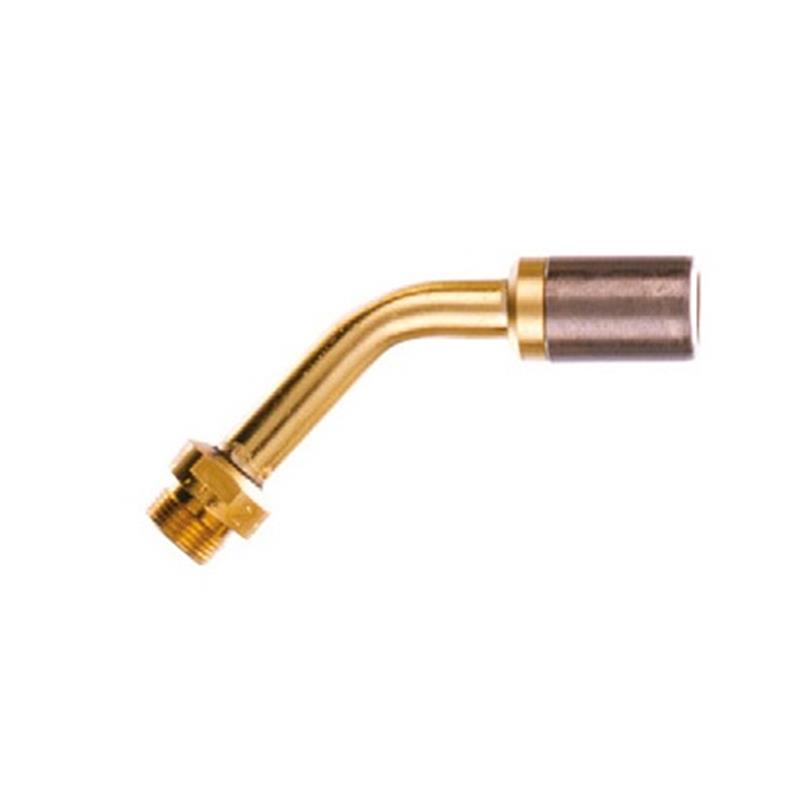 Branderkop 12 mm, 45 gebogen