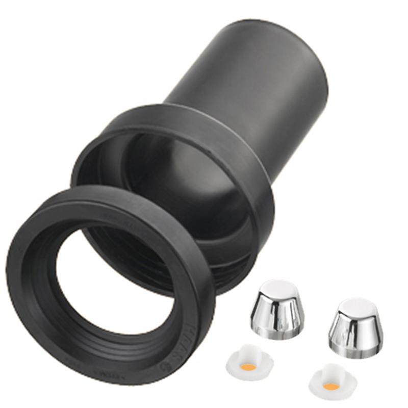 Wandcl.aansl.stuk L180 DN90/110 kap chr