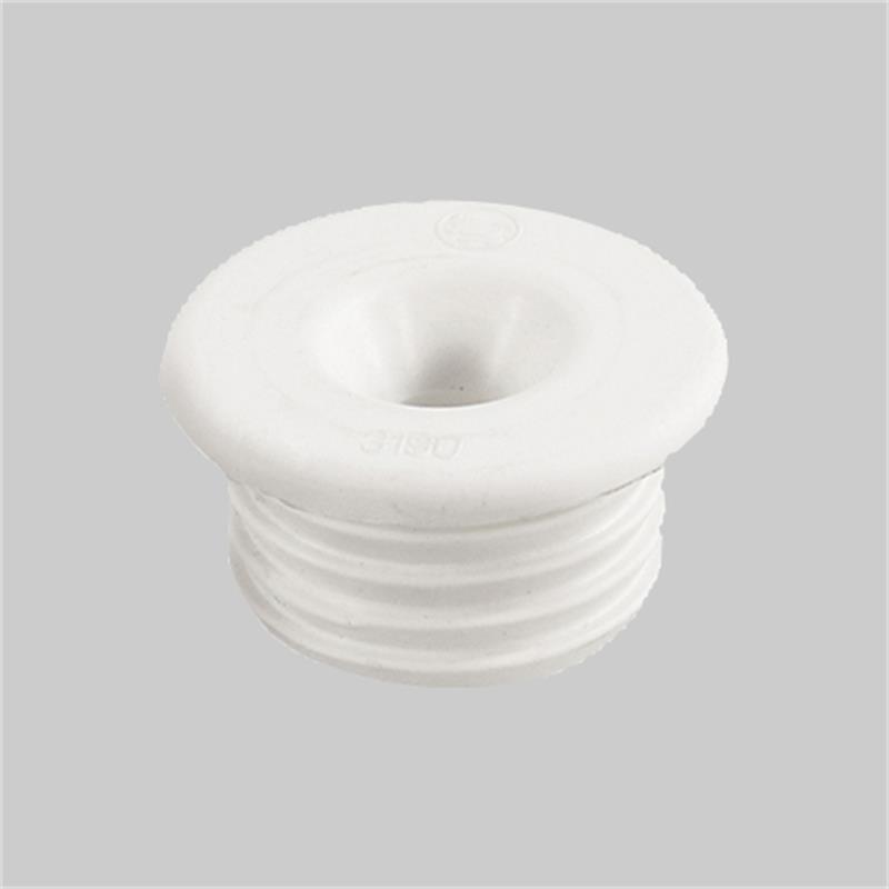 Spoelaansl. v druksp. Ø32xØ12-18 wit incl. rozet