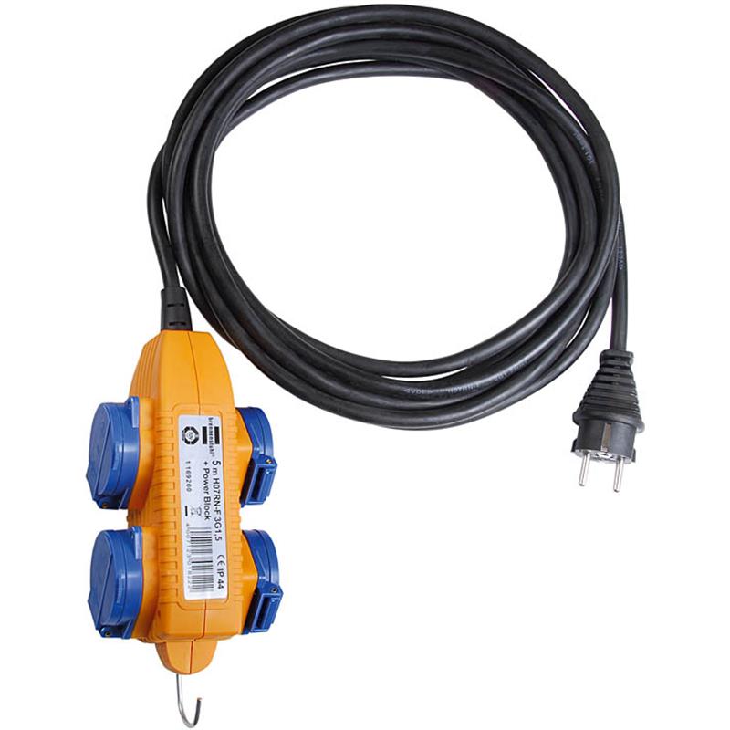 BS Verlengsnoer 5 mtr met powerbloc