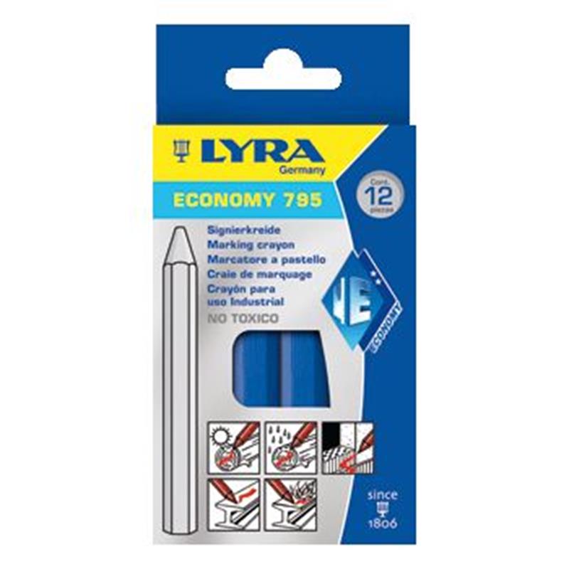 LYRA markeerkrijt BLAUW 12st